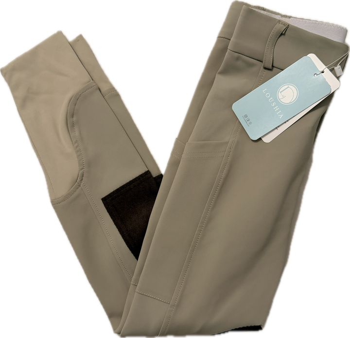 Loushia 'The Performance Bottom' Knee Patch Breeches - Tan - Childs' 8 - New!