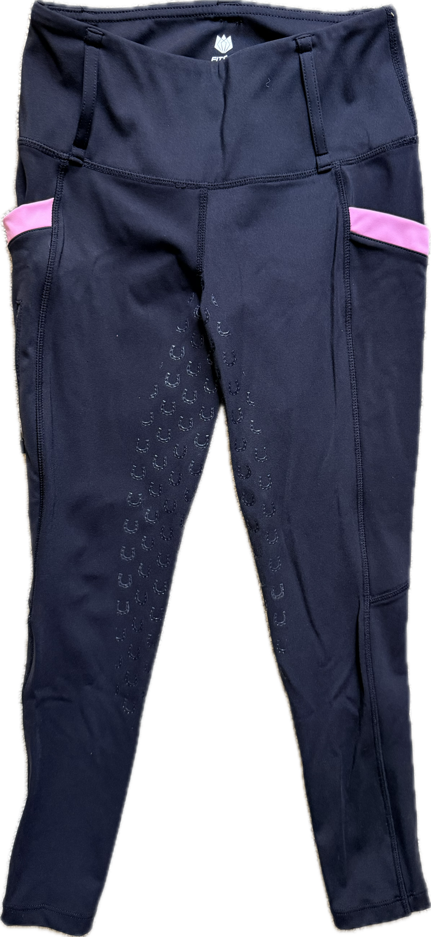 FitsT4 Sports Riding Pants Full Seat Breeches - Black - Child's Small