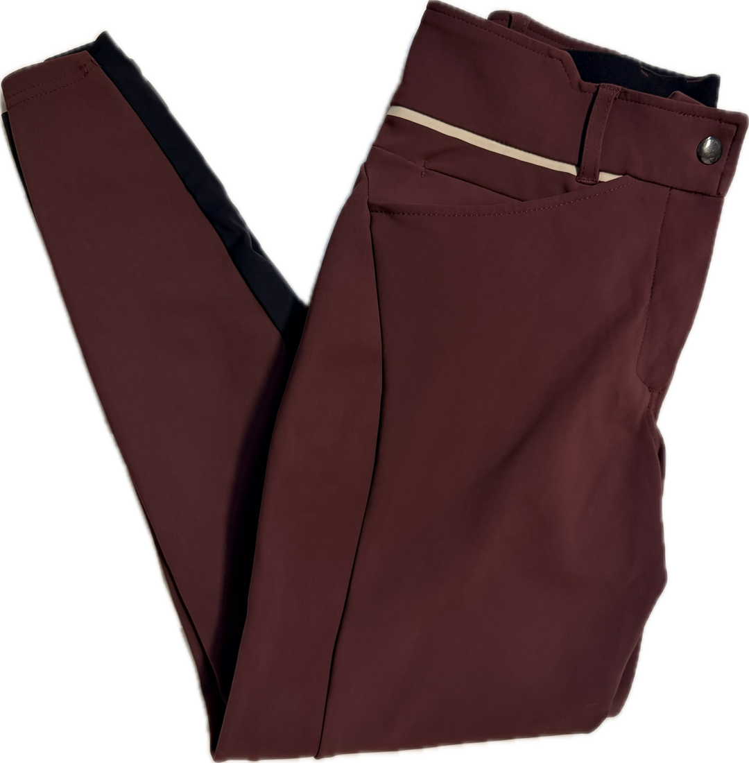 Horse Pilot X-Design Knee Patch Breeches - Burgundy - Women's Medium