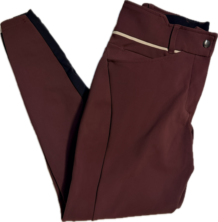 Horse Pilot X-Design Knee Patch Breeches - Burgundy - Women's Medium