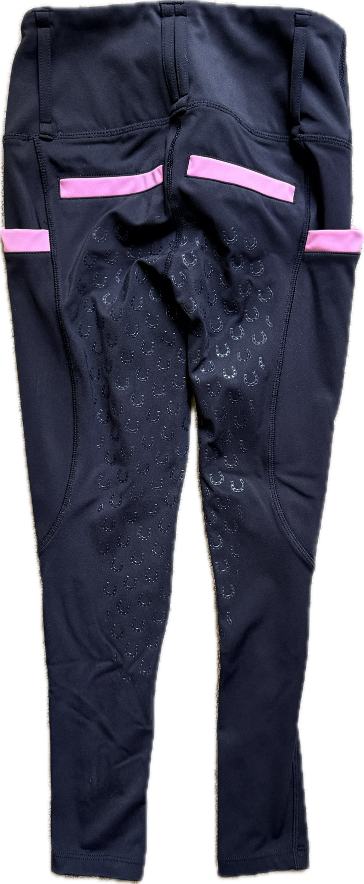 FitsT4 Sports Riding Pants Full Seat Breeches - Black - Child's Small
