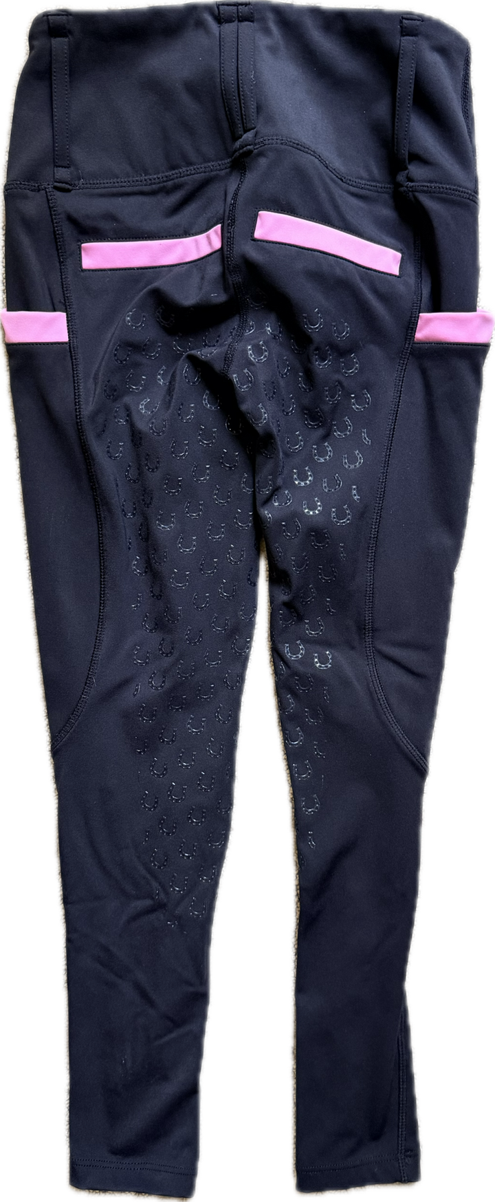 FitsT4 Sports Riding Pants Full Seat Breeches - Black - Child's Small