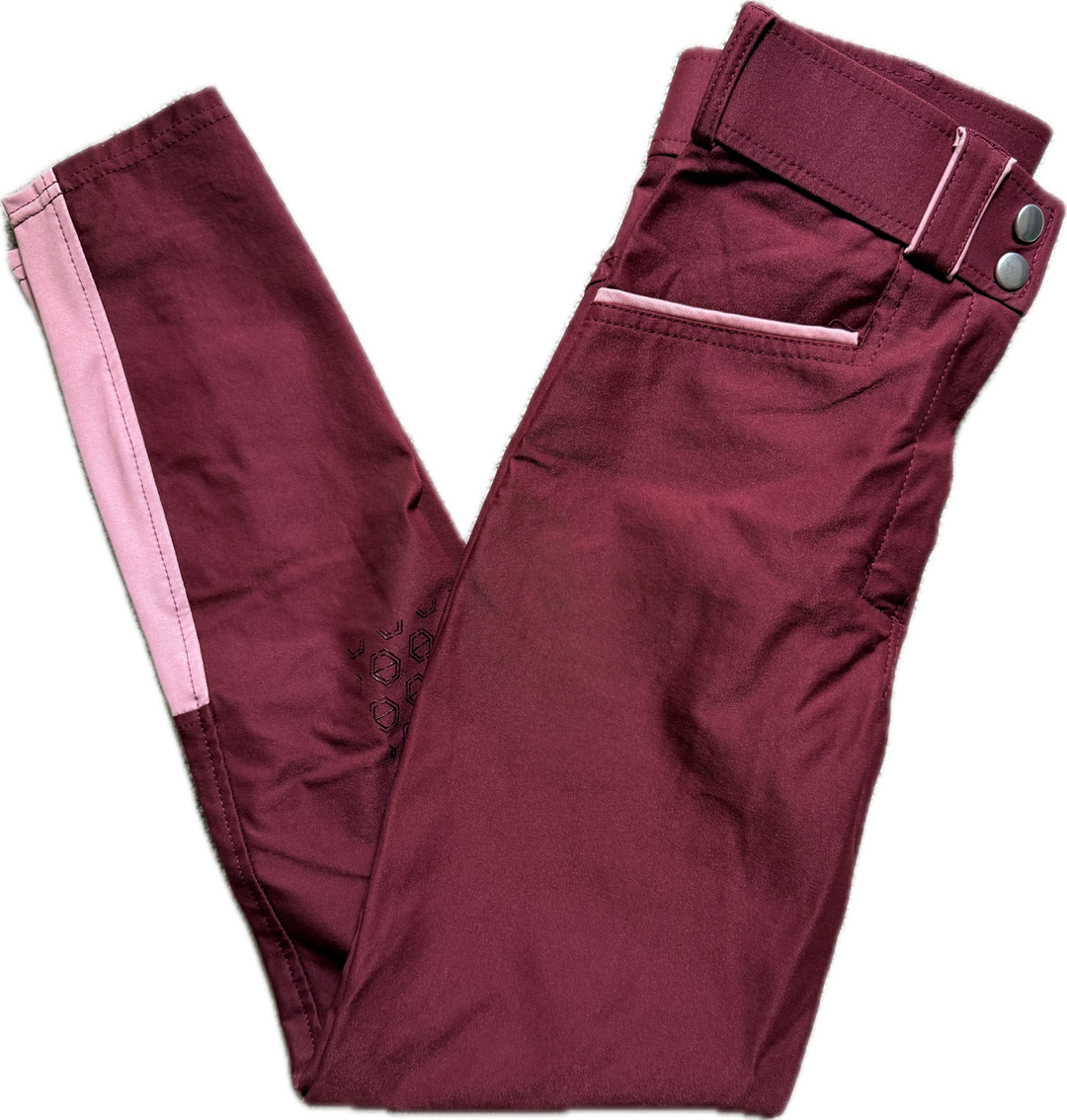 The Logan Knee Patch Breech - Cranberry - Women's US 26