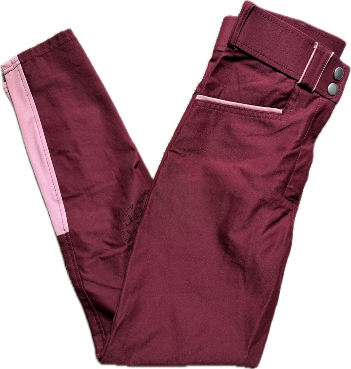 The Logan Knee Patch Breech - Cranberry - Women's US 26