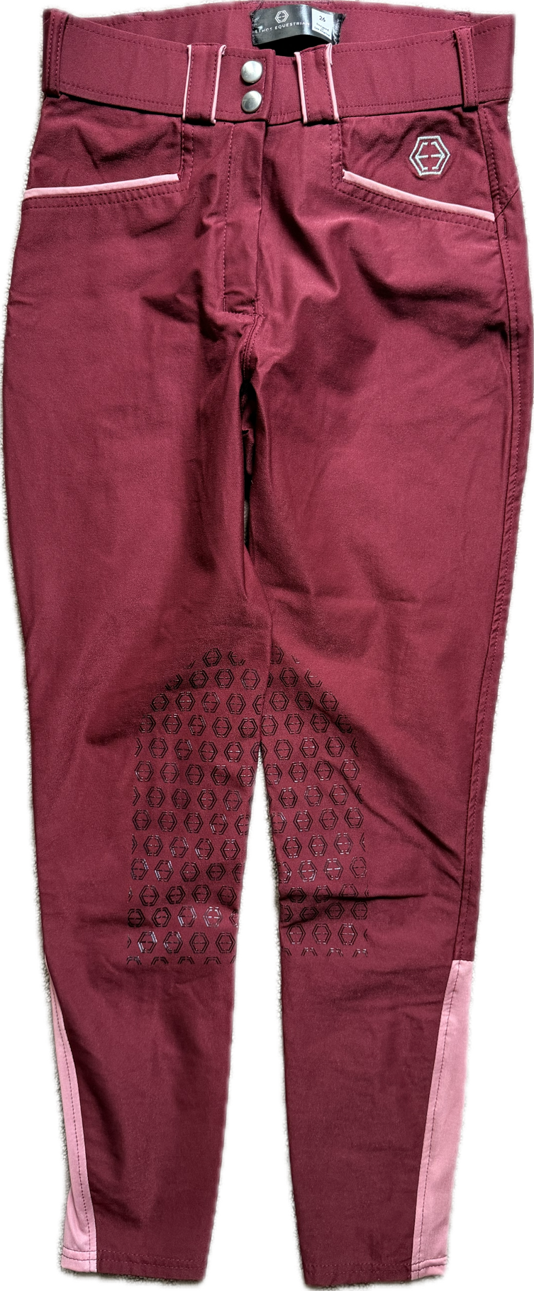 The Logan Knee Patch Breech - Cranberry - Women's US 26