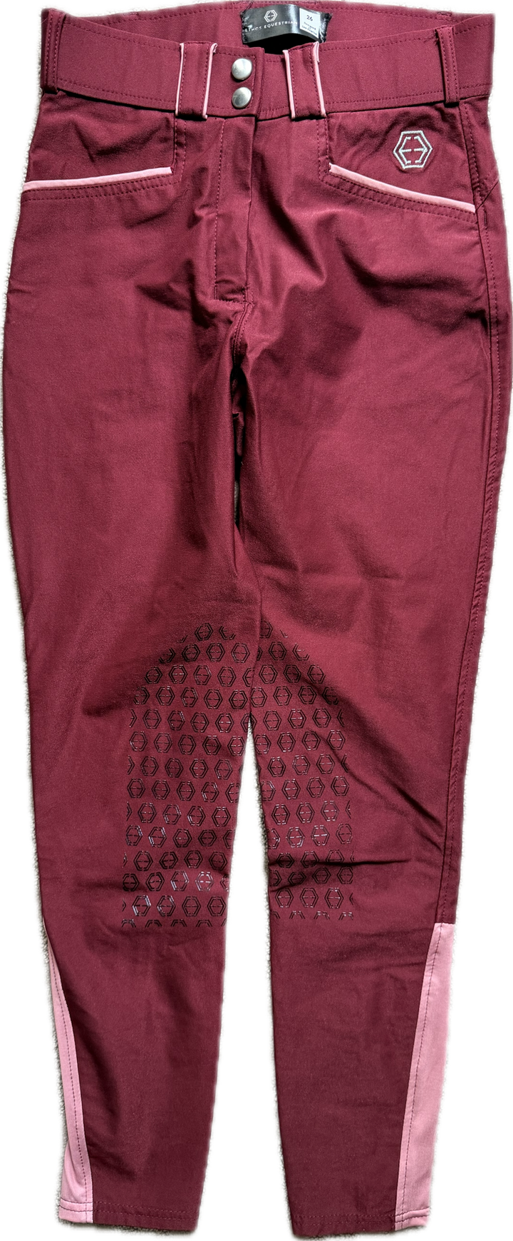The Logan Knee Patch Breech - Cranberry - Women's US 26