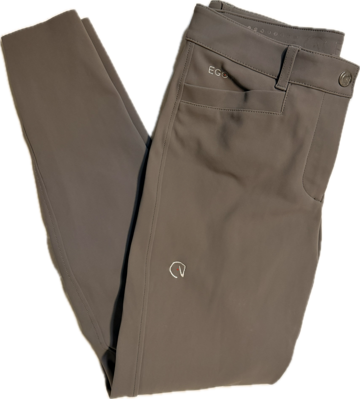EGO7 Women's Jumping EJ Knee Patch Breeches - Taupe - Size IT 44 (US 28)