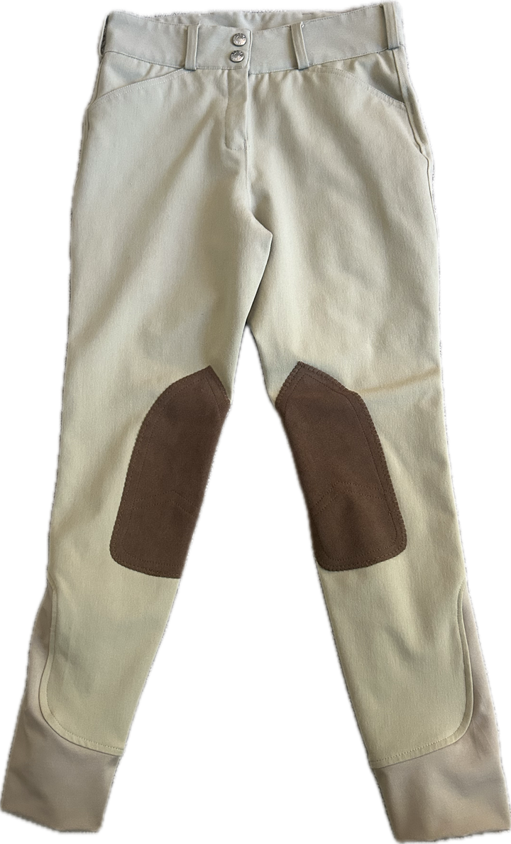 Dover Saddlery Competition Knee Patch Breeches - Tan - Child's 14