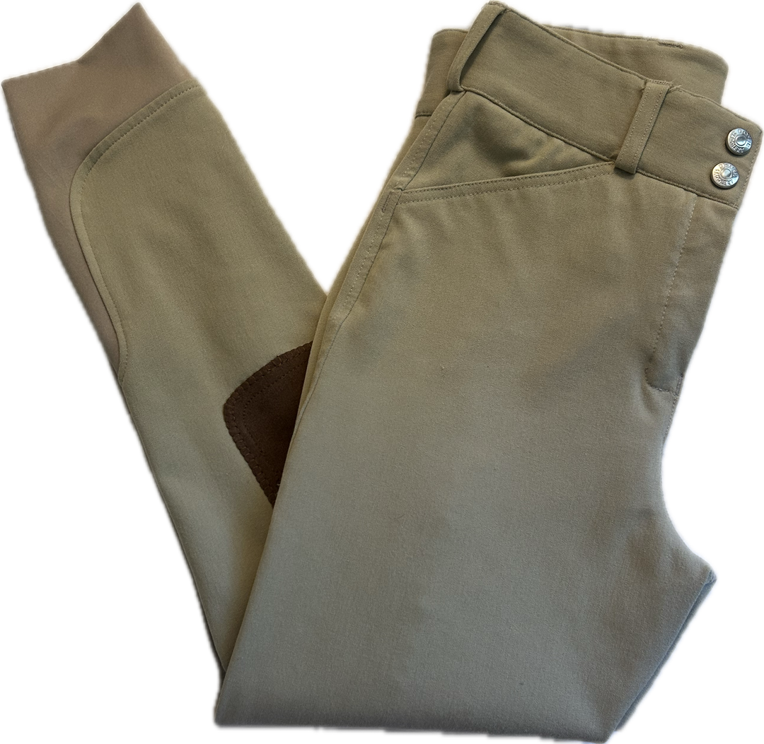 Dover Saddlery Competition Knee Patch Breeches - Tan - Child's 14