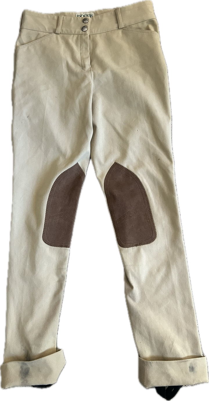 Dover Saddlery Wellesley Competition Jodhpur Breeches - Tan - Child's 16