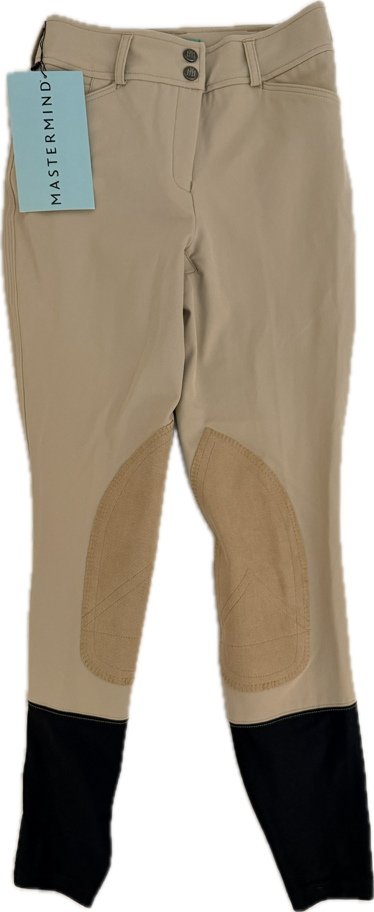 Mastermind 'Molly' Hunter Knee Patch Breeches in Tan - Women's 22 - New!