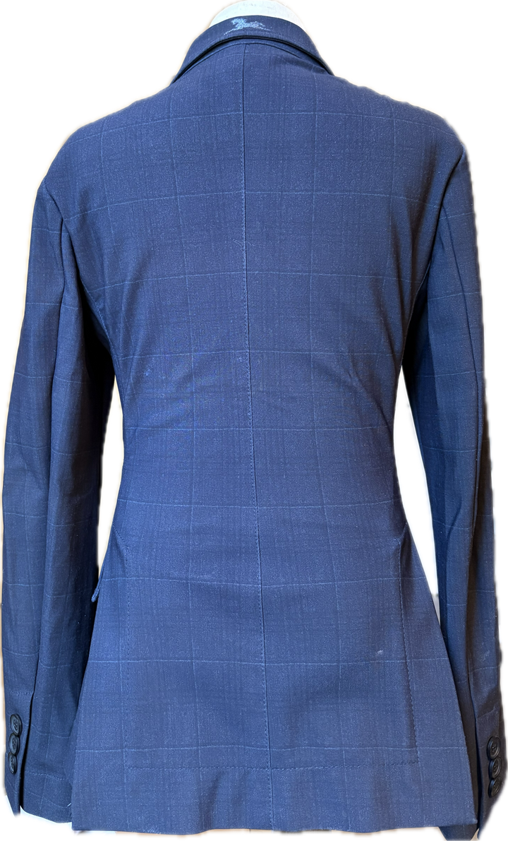RJ Classics Orange Label Jr Show Coat- Navy Plaid - Child's 10R