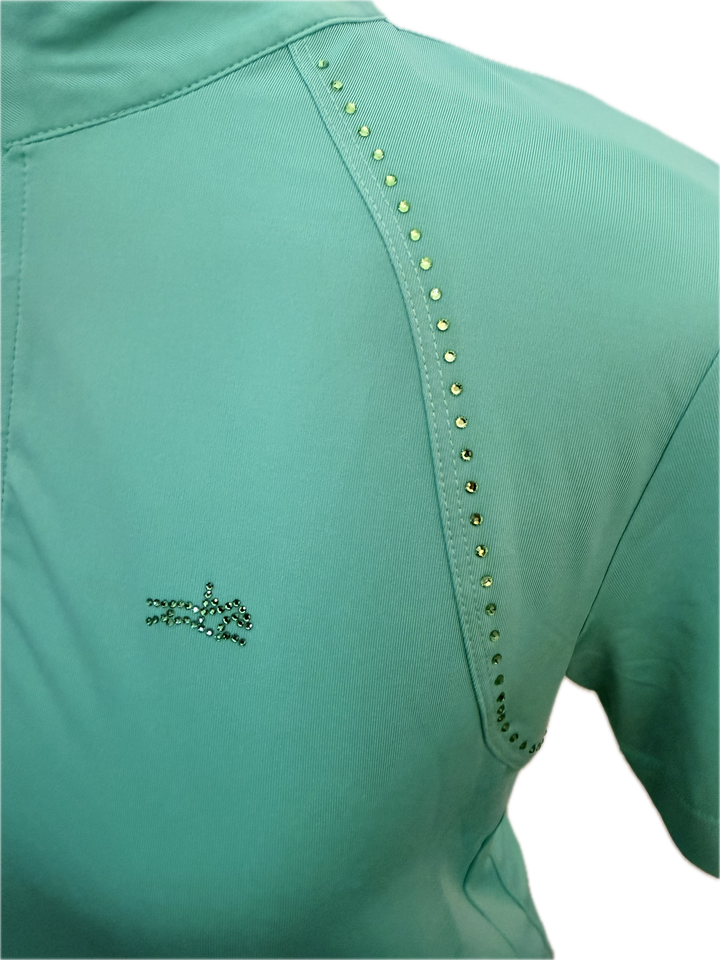 Schockemöhle Summer Page Style Ladies’ Functional Shirt - Sea Green - Women's M