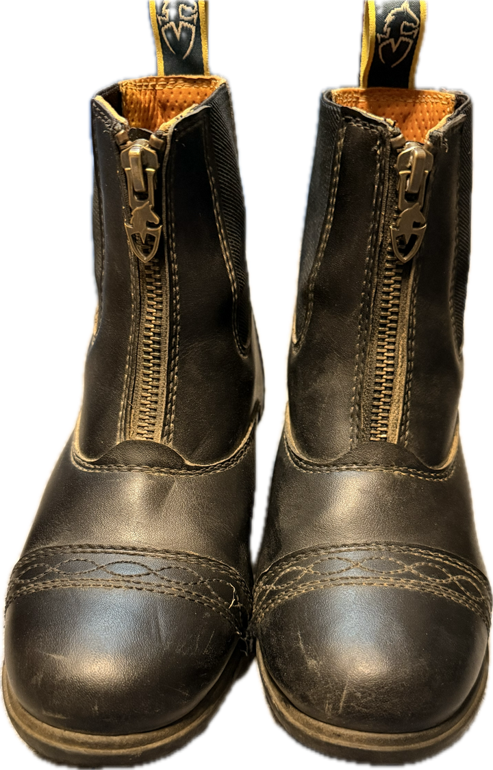 Moretta Kids Clio Zip Up Paddock Boots - Black - Size 1