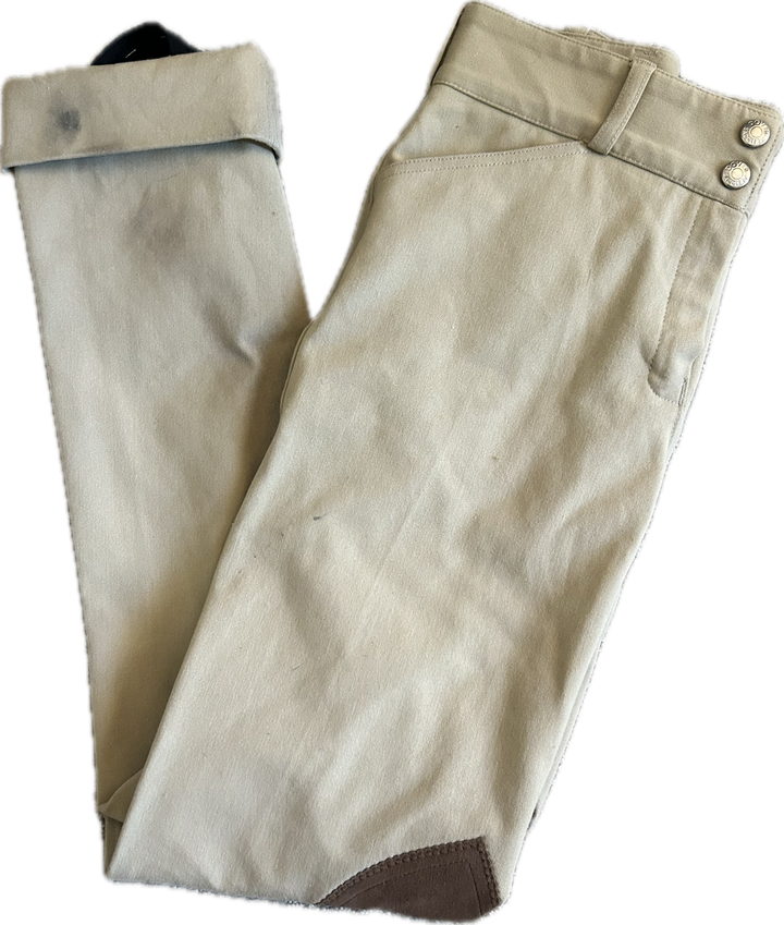 Dover Saddlery Wellesley Competition Jodhpur Breeches - Tan - Child's 16