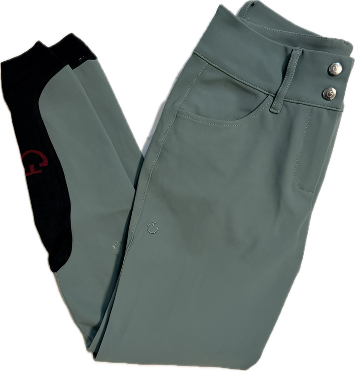 Cavalleria Toscana Knee Grip Jumping Breeches - Emerald - Women's IT 42 (US 8-10)