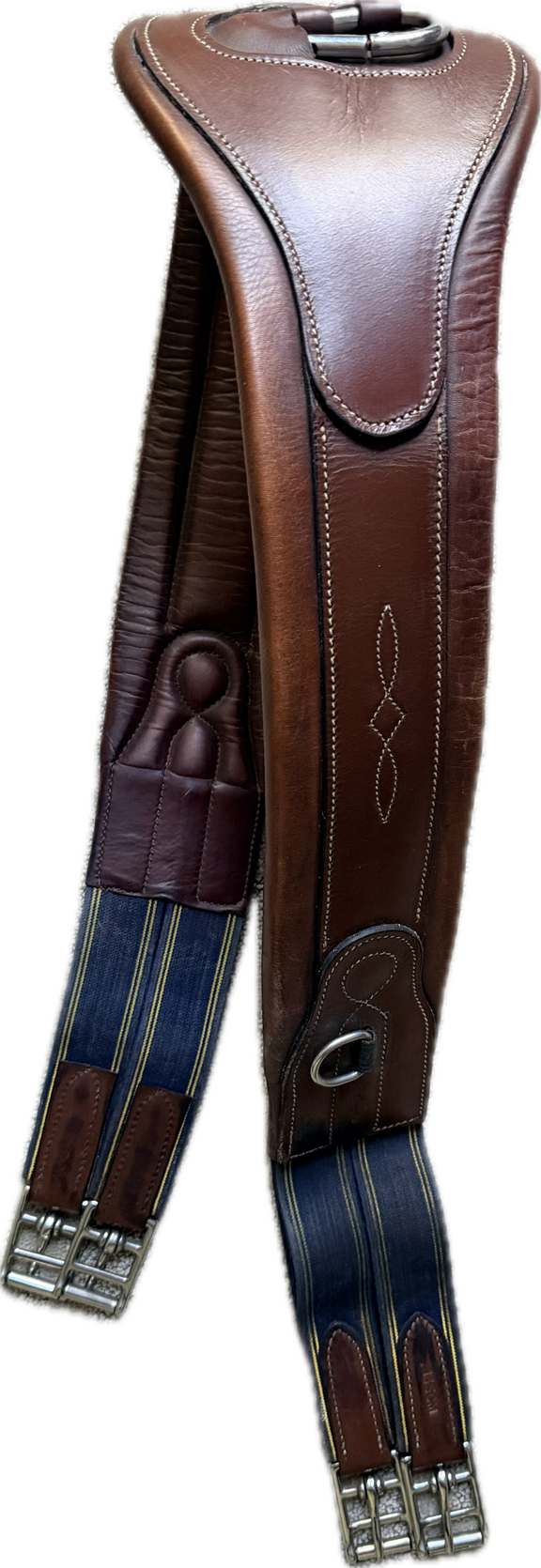 ExionPro Fancy Anatomic Snap Over Lay Girth - Oak Brown - 54"