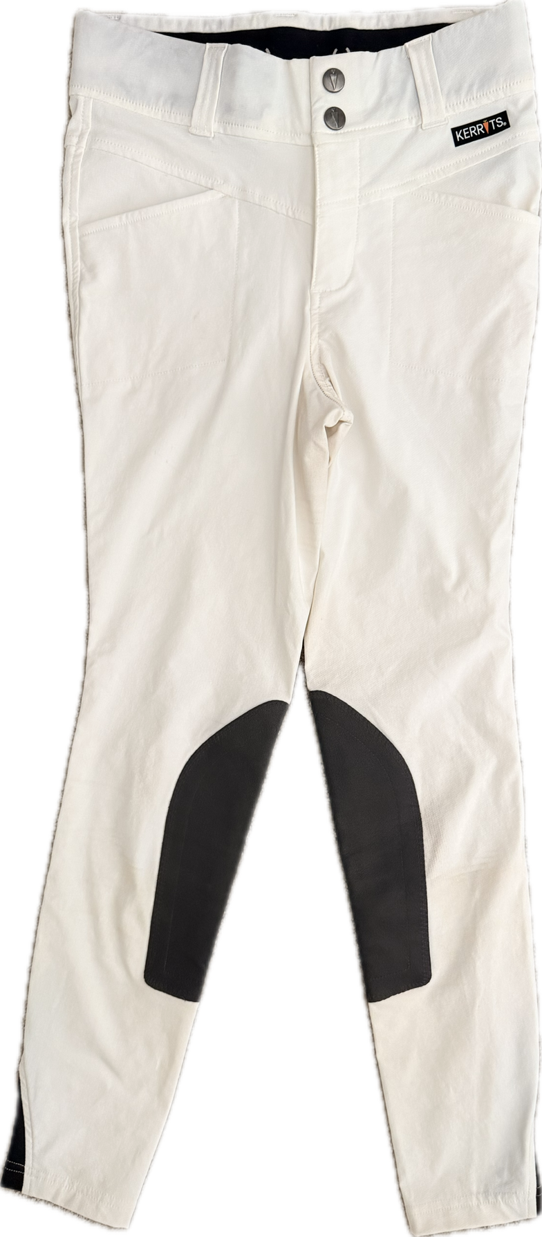 Kerrits Kids' Crossover Knee Patch Breeches - White - Child's L