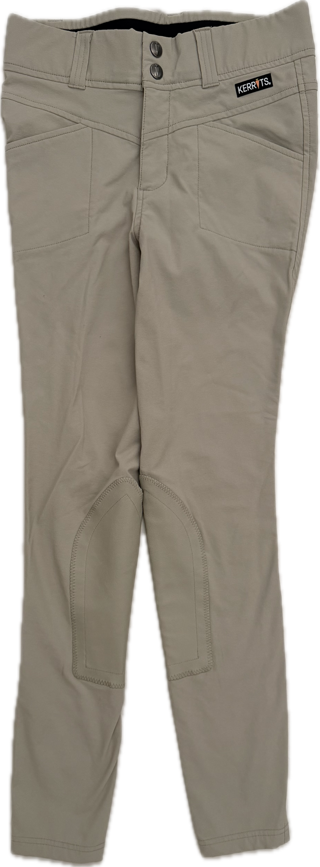 Kerrits Kids' Crossover Knee Patch Breeches - Tan - Child's XL