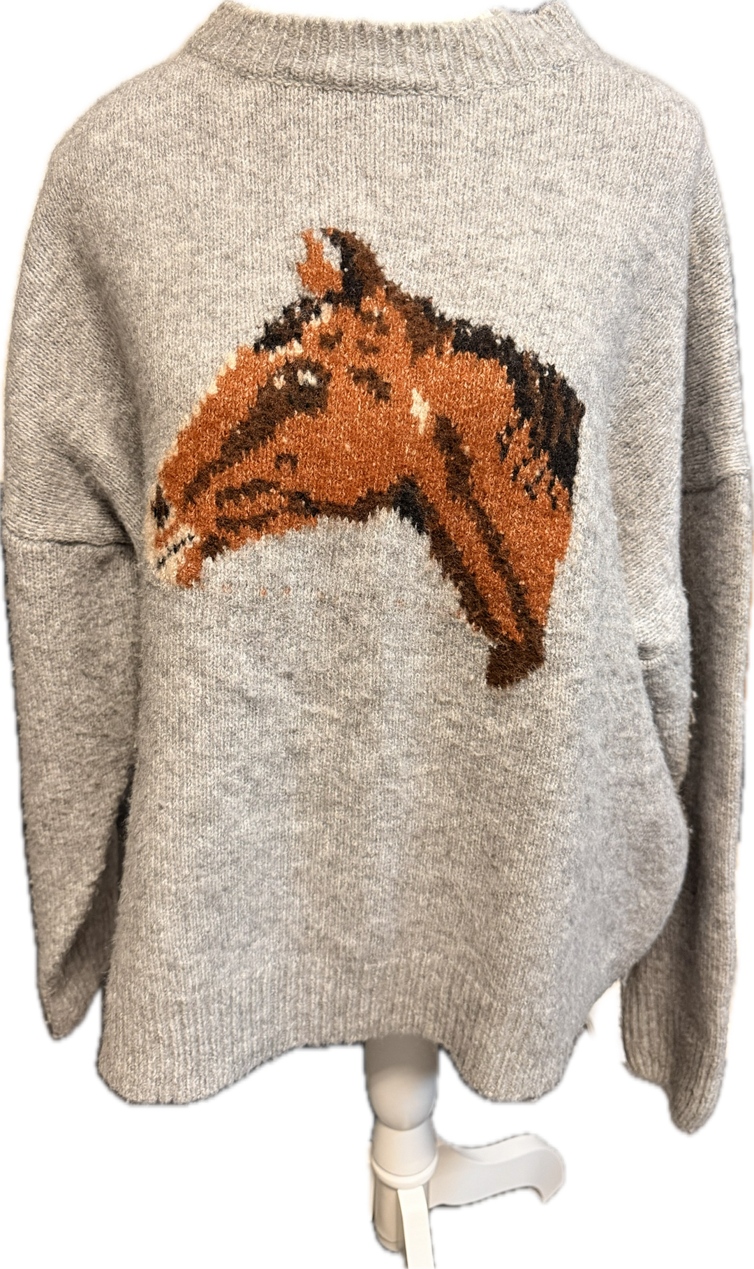 Oversize Horse Sweater - Women's Small