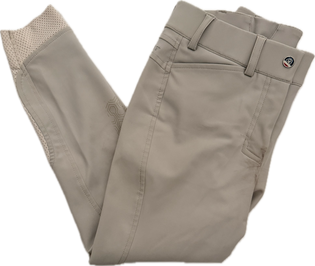 Ariat Pro Series Grip Knee Patch Breech - Tan - Child's 10
