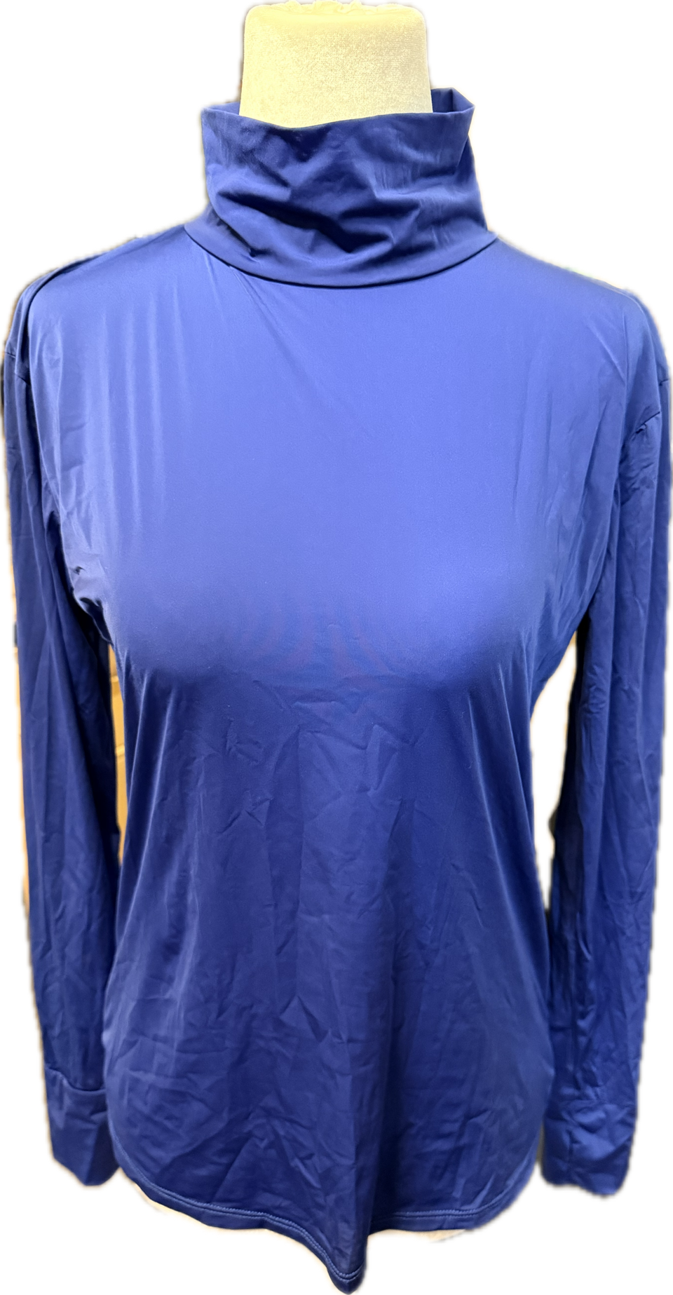Kismet - "Alexa" Turtleneck Shirt UV with Thumbhole - Blue - Women's Medium
