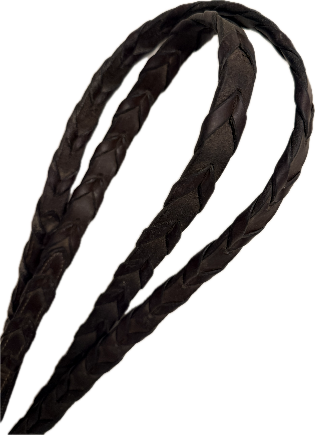 54" Brown Laced Leather Reins