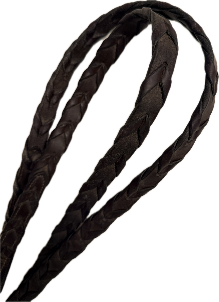 54" Brown Laced Leather Reins
