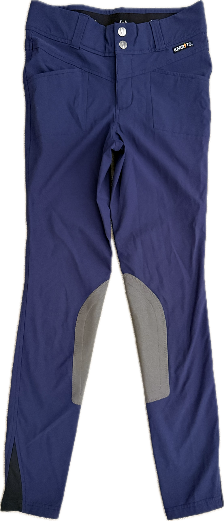 Kerrits Kids' Crossover Knee Patch Breeches - Navy - Child's L