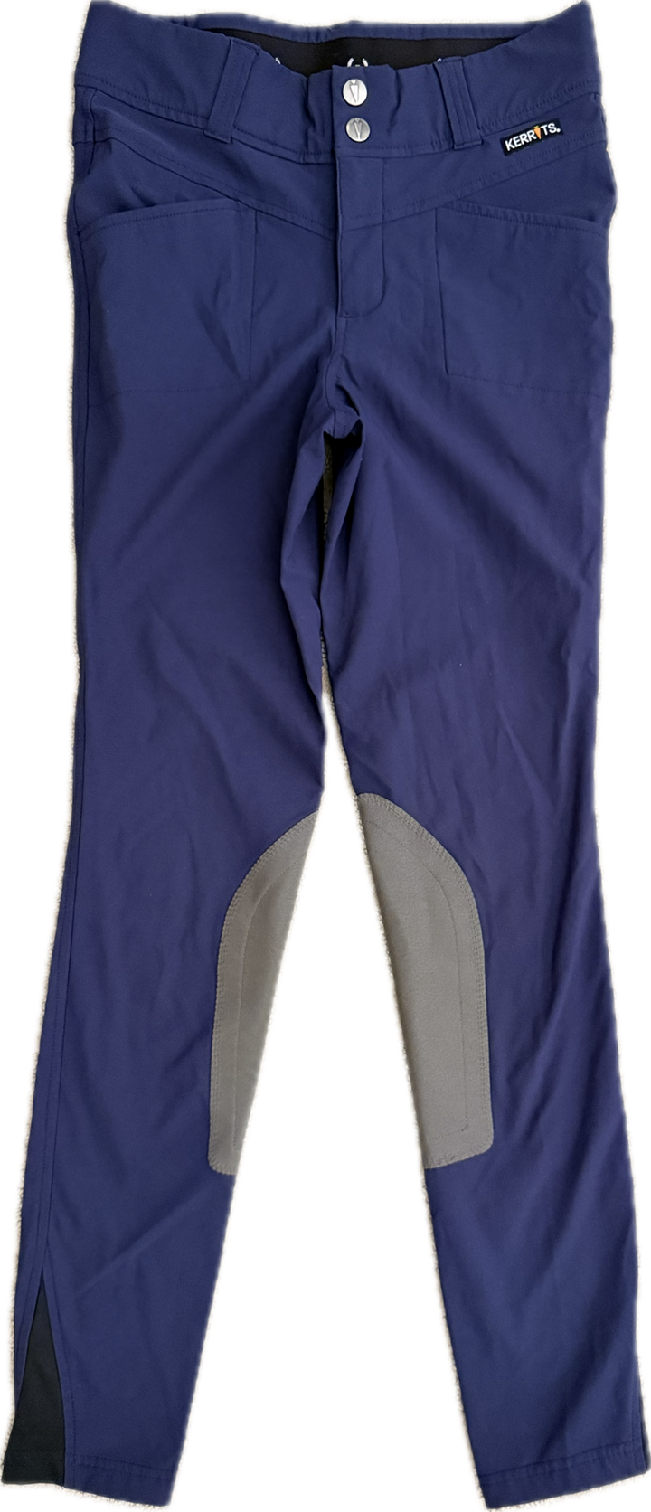Kerrits Kids' Crossover Knee Patch Breeches - Navy - Child's L