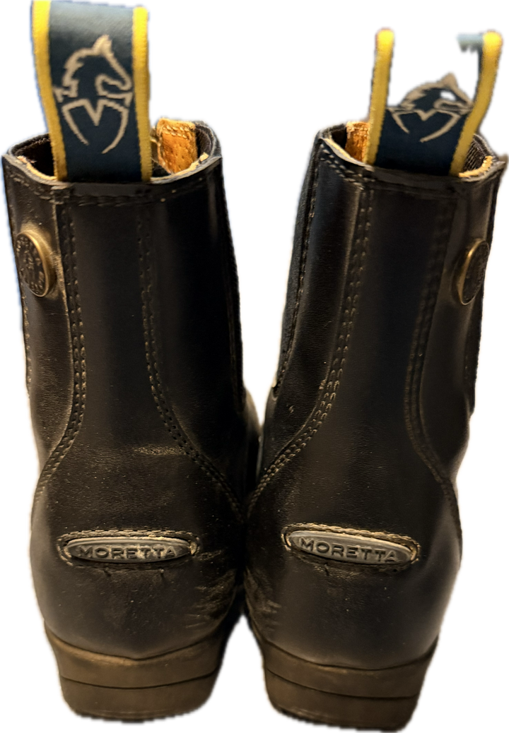 Moretta Kids Clio Zip Up Paddock Boots - Black - Size 1