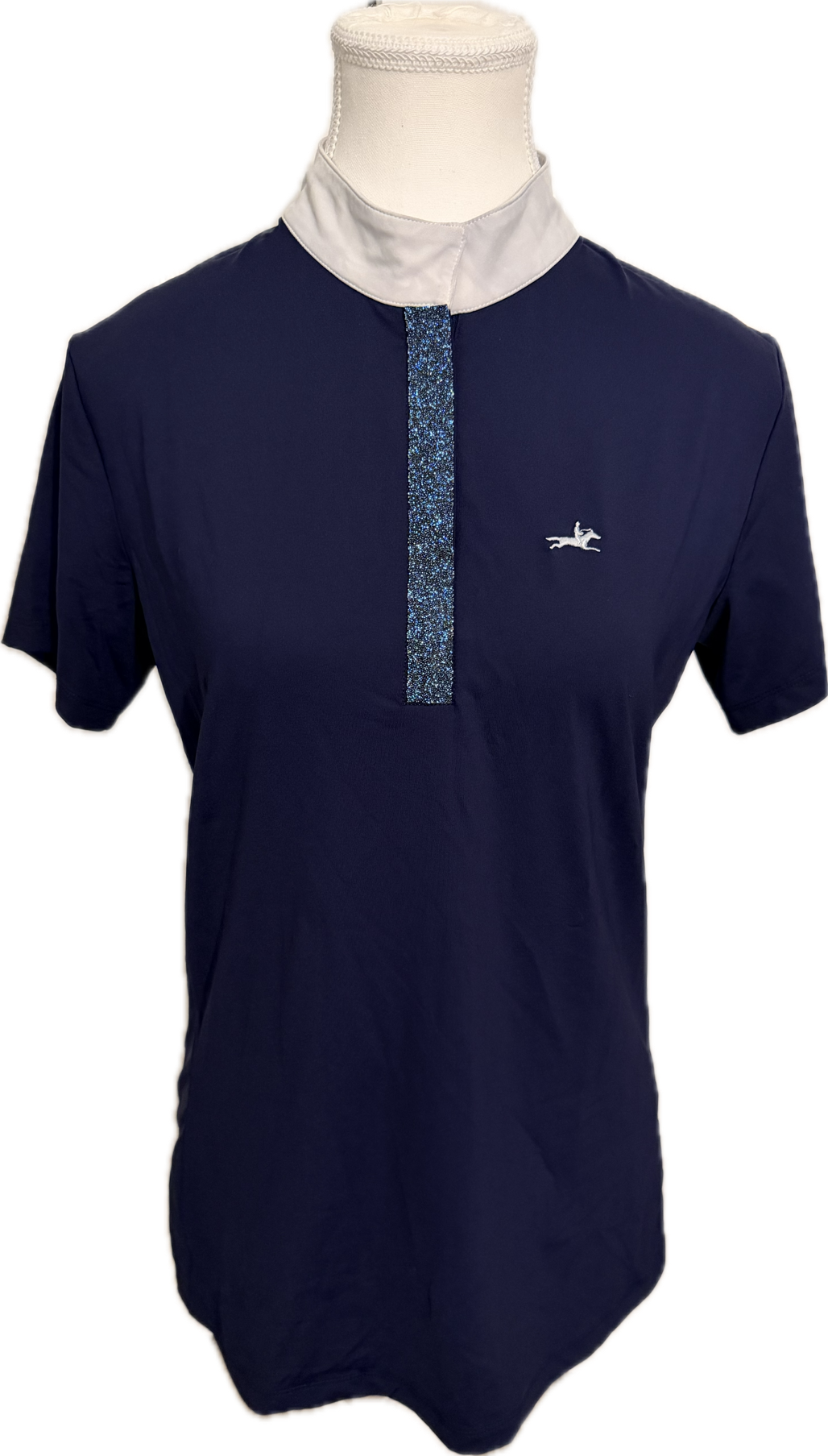 Schockemohle CATHLEEN Style Ladies Show Shirt - Dark Blue/Sparkle - Women's L