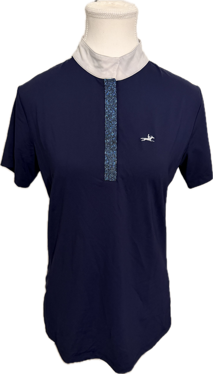 Schockemohle CATHLEEN Style Ladies Show Shirt - Dark Blue/Sparkle - Women's L