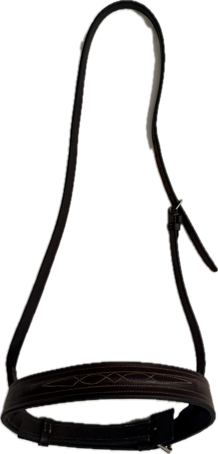 Dark Brown English Leather Noseband