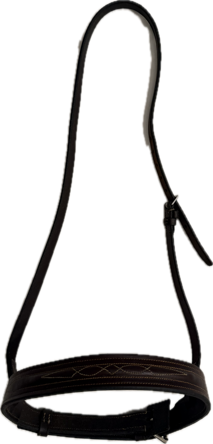Dark Brown English Leather Noseband
