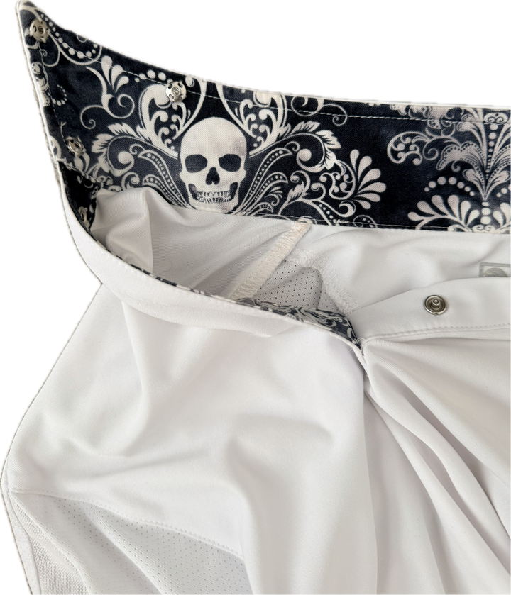 Romfh Kids' Sarah Long Sleeve Shirt - White/Skull - Child's Medium