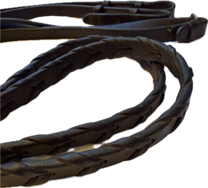 56" Brown Laced Leather Reins