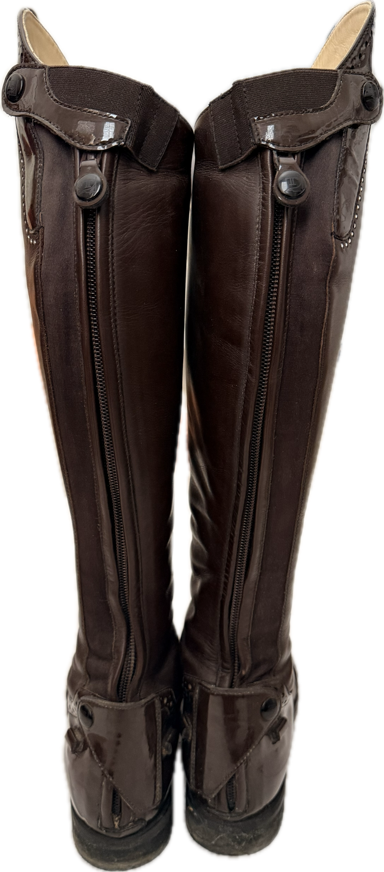 Tucci Marilyn Dress Custom Tall Boots - Brown - Women's Size IT 39 (US 8)