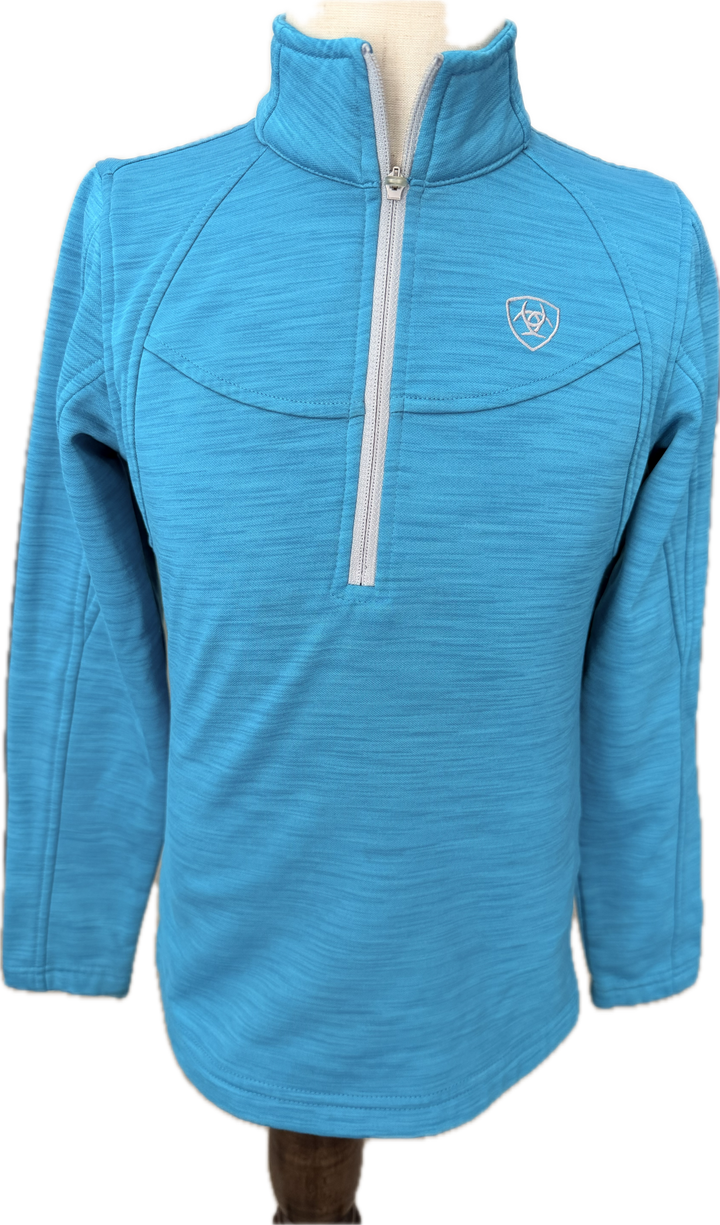 Ariat Tek Cold Series 1/4 Zip fleece - Aqua - Child's Small
