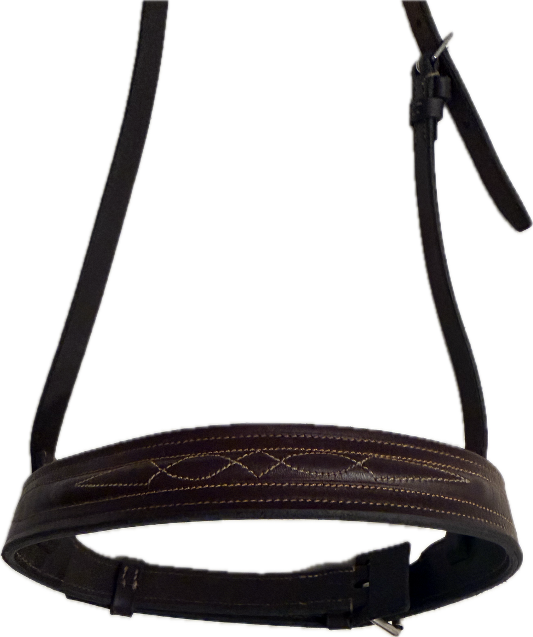 Dark Brown English Leather Noseband