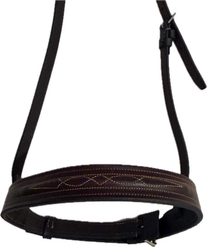 Dark Brown English Leather Noseband
