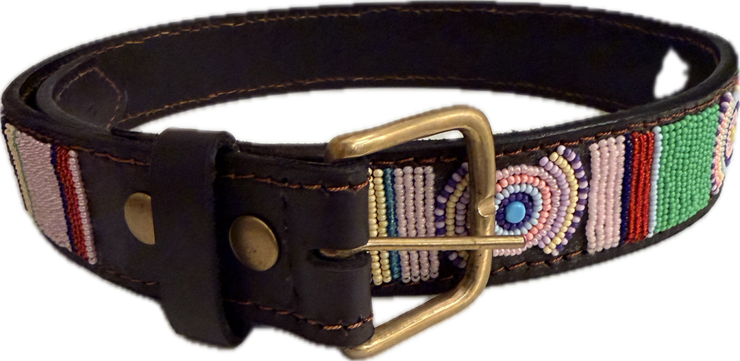 Handcrafted Beaded Belt- Size 30