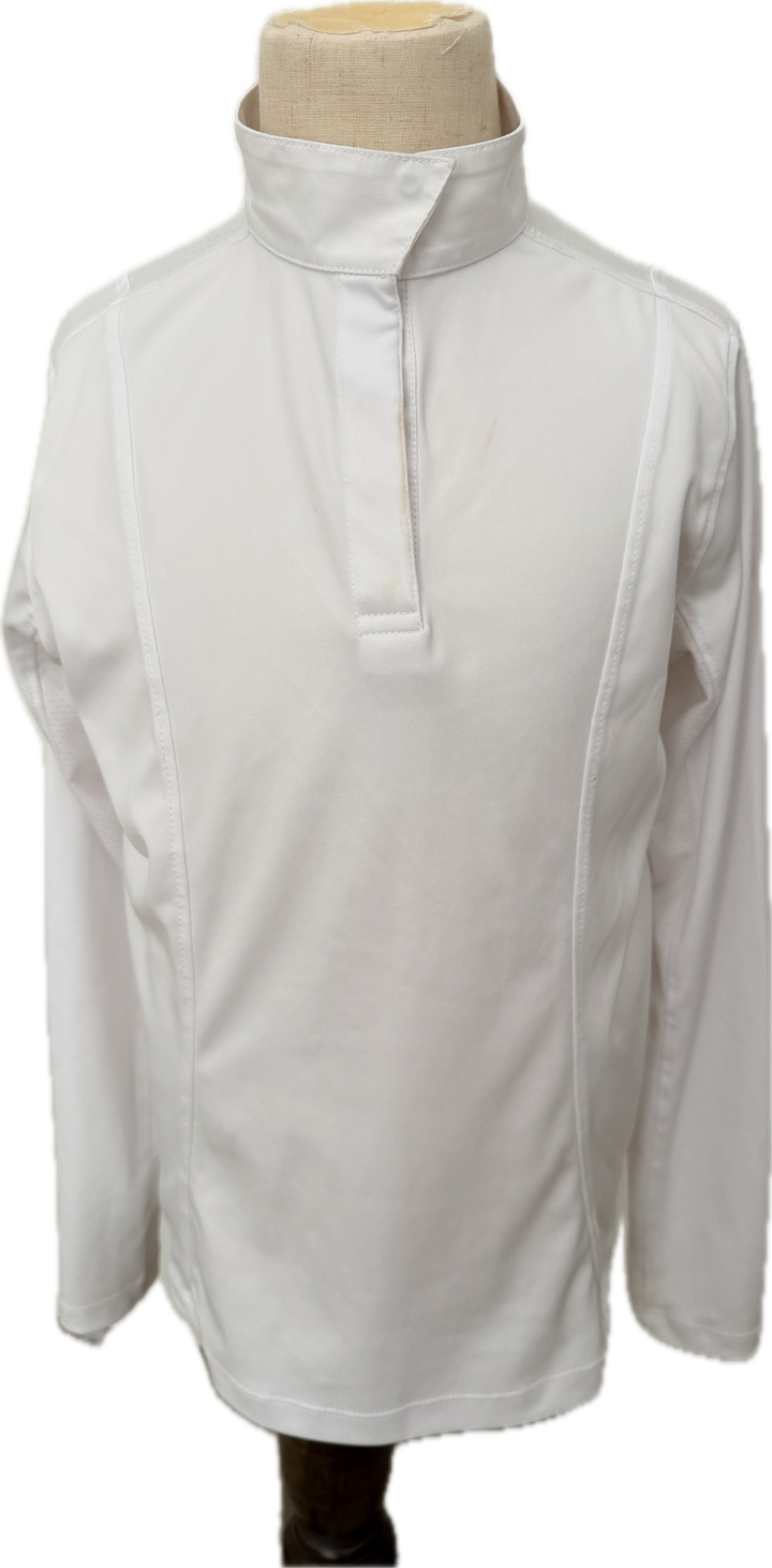 Riding Sport Essential Show Shirt - White - Childs' M (8-10)