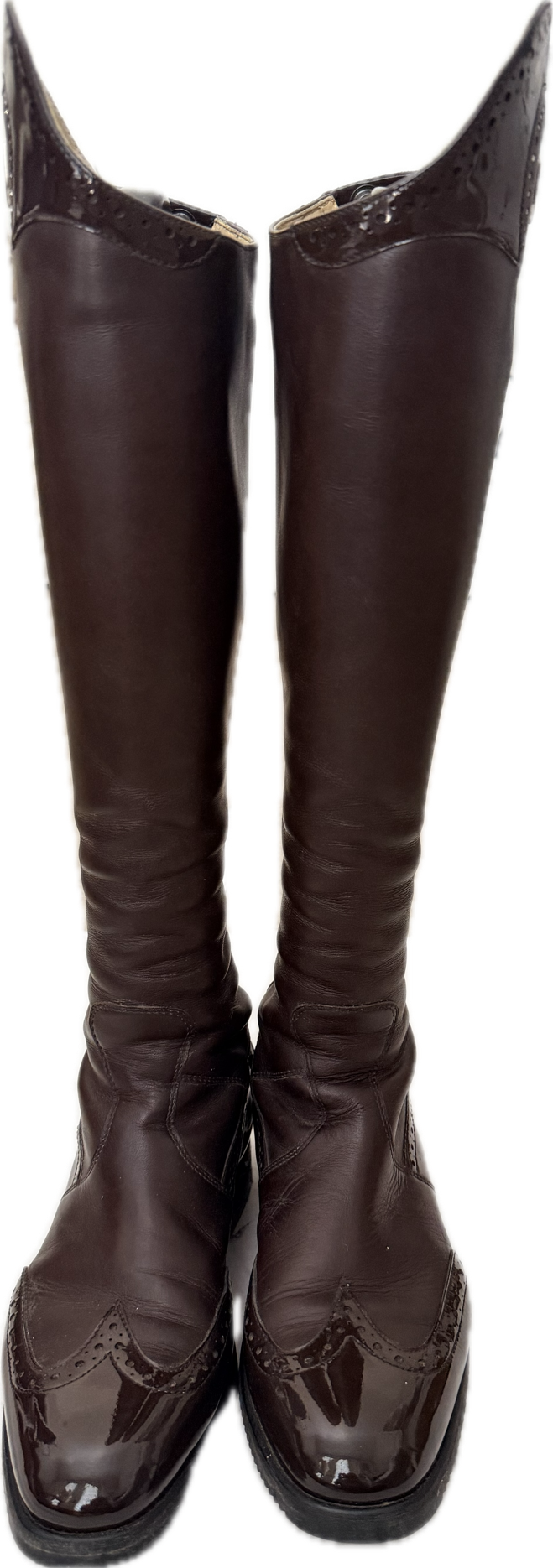Tucci Marilyn Dress Custom Tall Boots - Brown - Women's Size IT 39 (US 8)