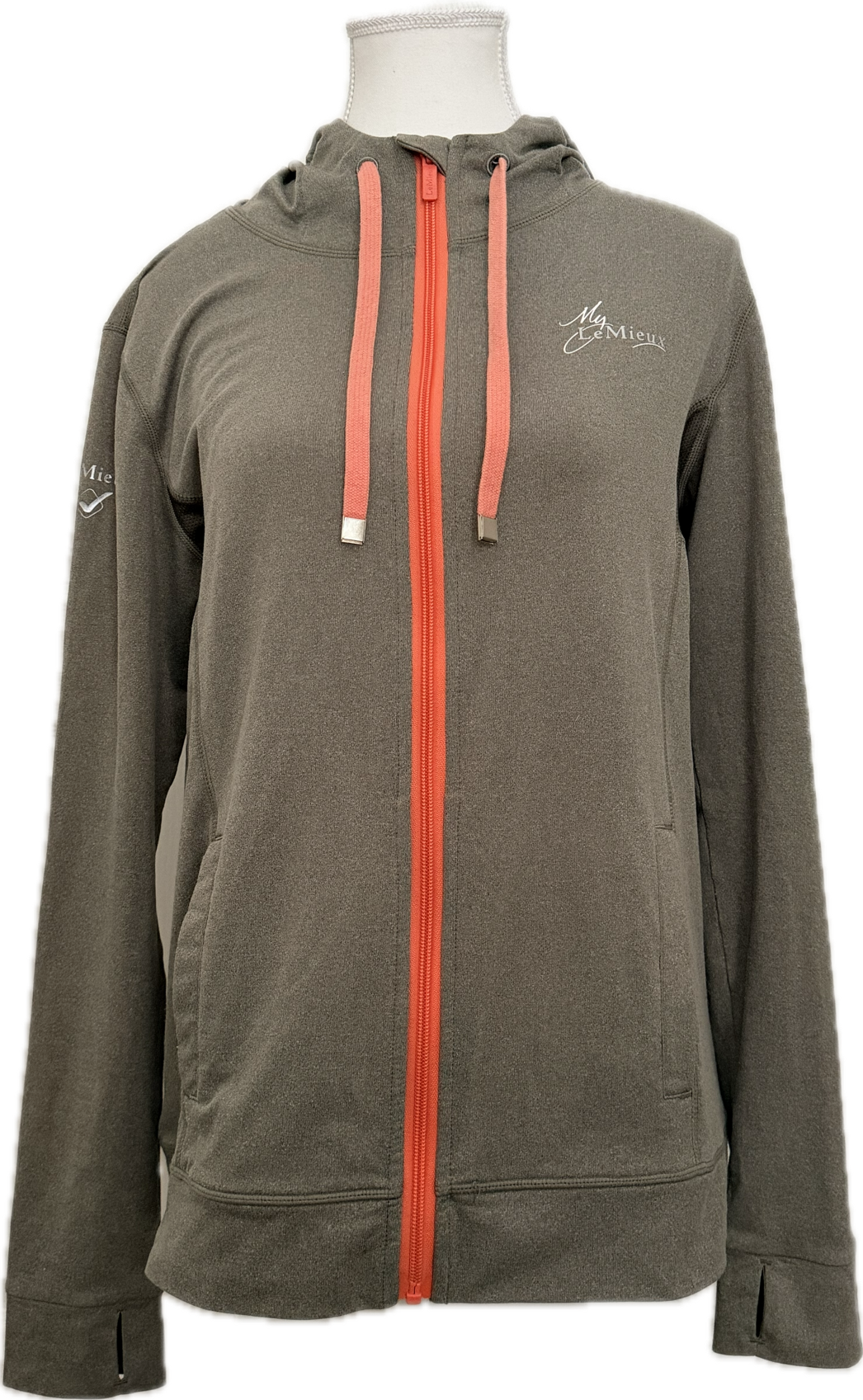 My LeMieux Activewear Ladies Hoodie - Khaki/ Sorbet - Women's L