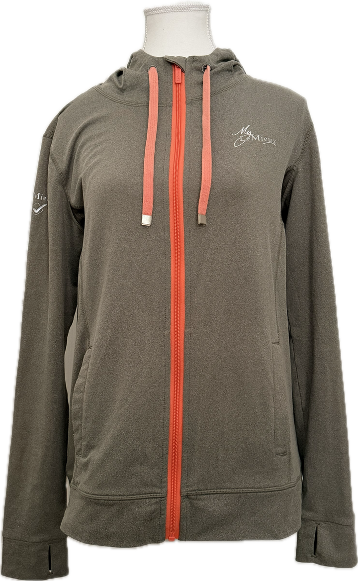 My LeMieux Activewear Ladies Hoodie - Khaki/ Sorbet - Women's L