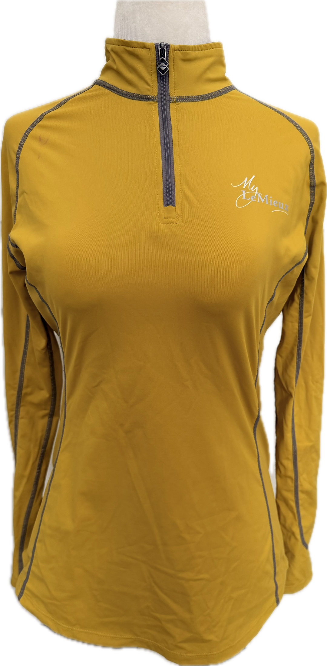 LeMieux 'My LeMieux' Long Sleeve 1/4 Zip Base Layer - Yellow - Women's Small
