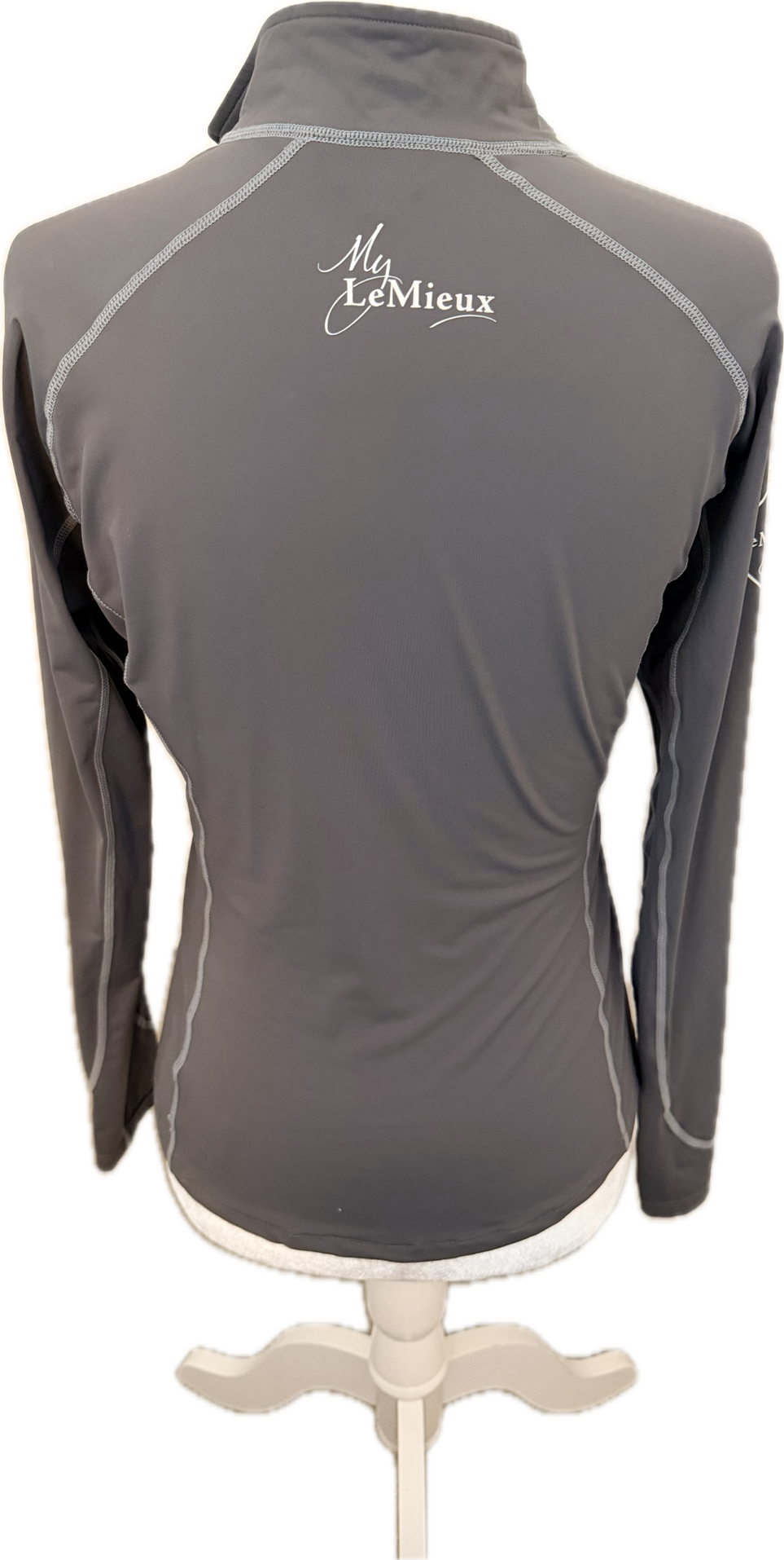 LeMieux 'My LeMieux' Long Sleeve 1/4 Zip Base Layer - Gray - Women's EU 34 (US 2)
