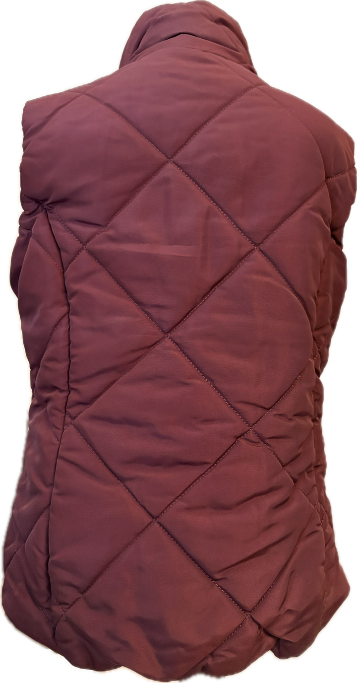Horze Quilted Puffer Vest - Wine Red - Child's 11-12