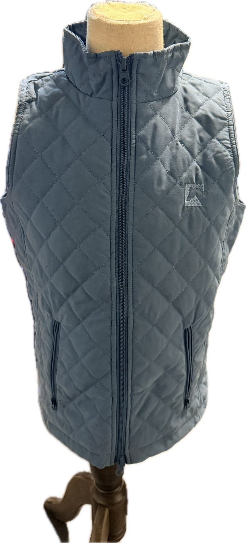 Riding Sport Quilted Vest - Blue - Child's XL